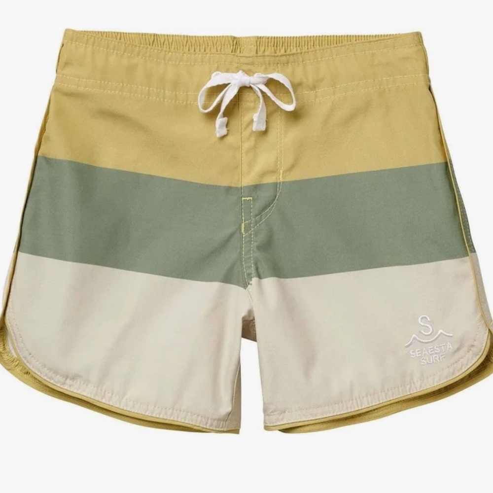 Men's Swim Shorts - Yellow and Gray